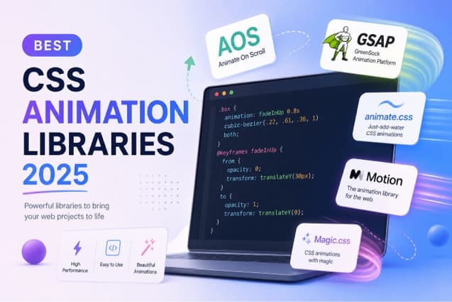 10 Best CSS Animation Libraries in 2026 (Free, Lightweight & Production-Ready)