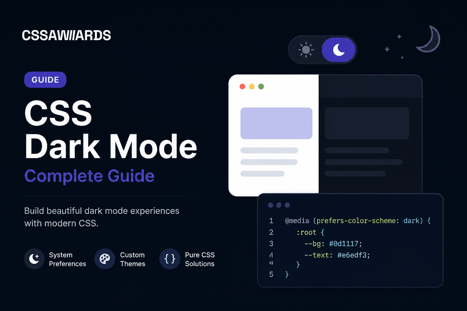 Dark Mode in CSS: light-dark(), color-mix(), and prefers-color-scheme Done Right (2026)