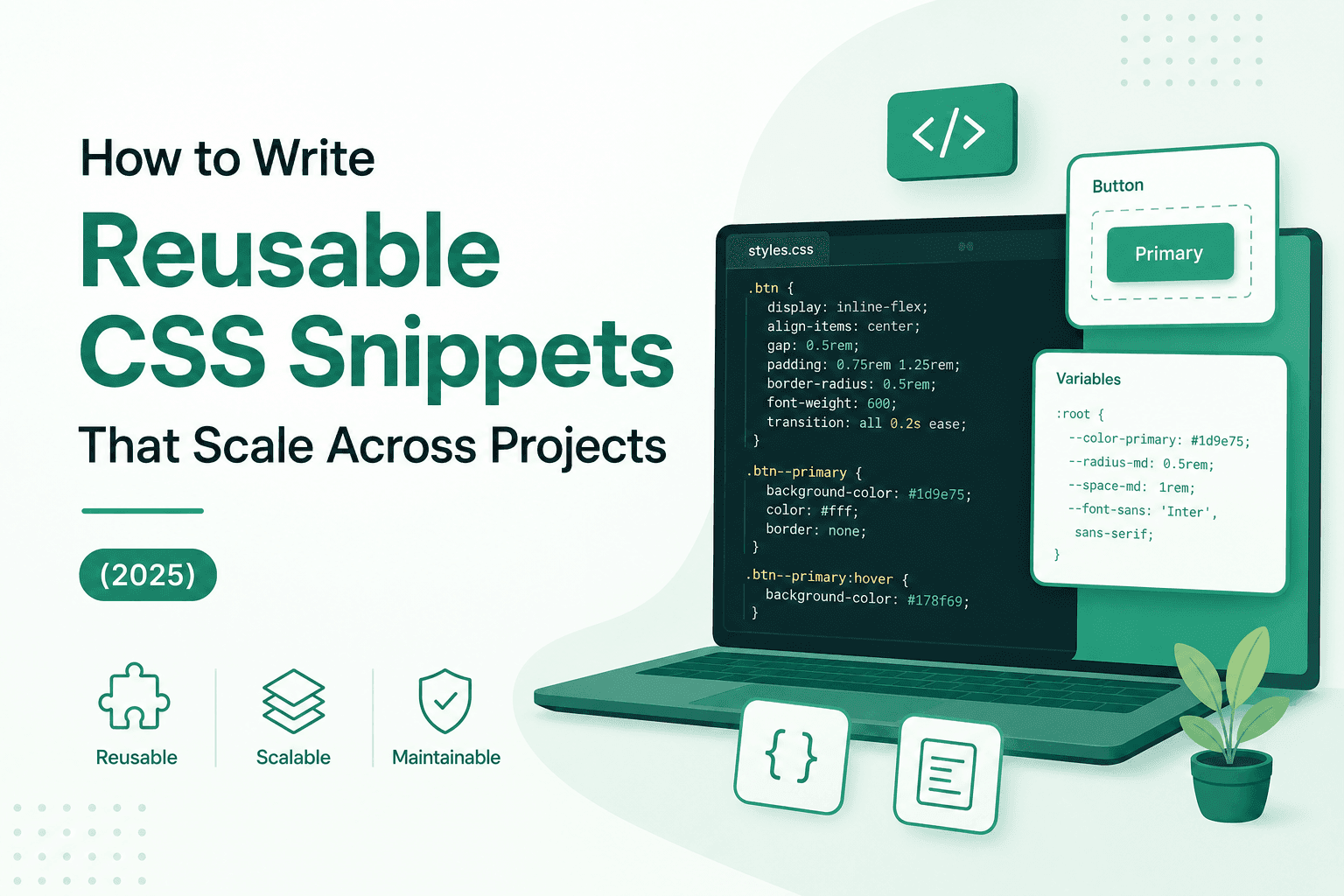 How to Write Reusable CSS Snippets That Scale Across Projects 2025