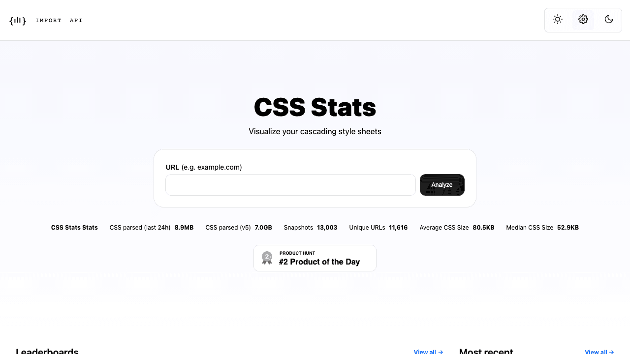 CSS Stats preview