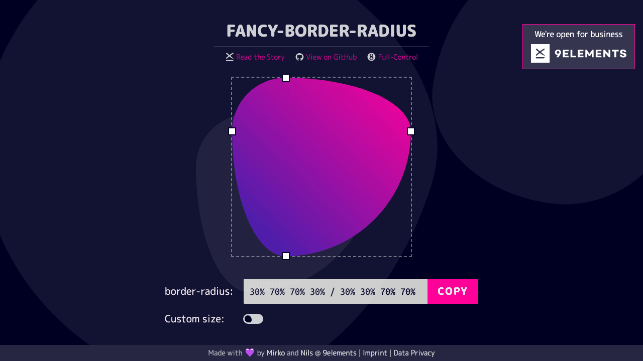 Fancy Border Radius preview