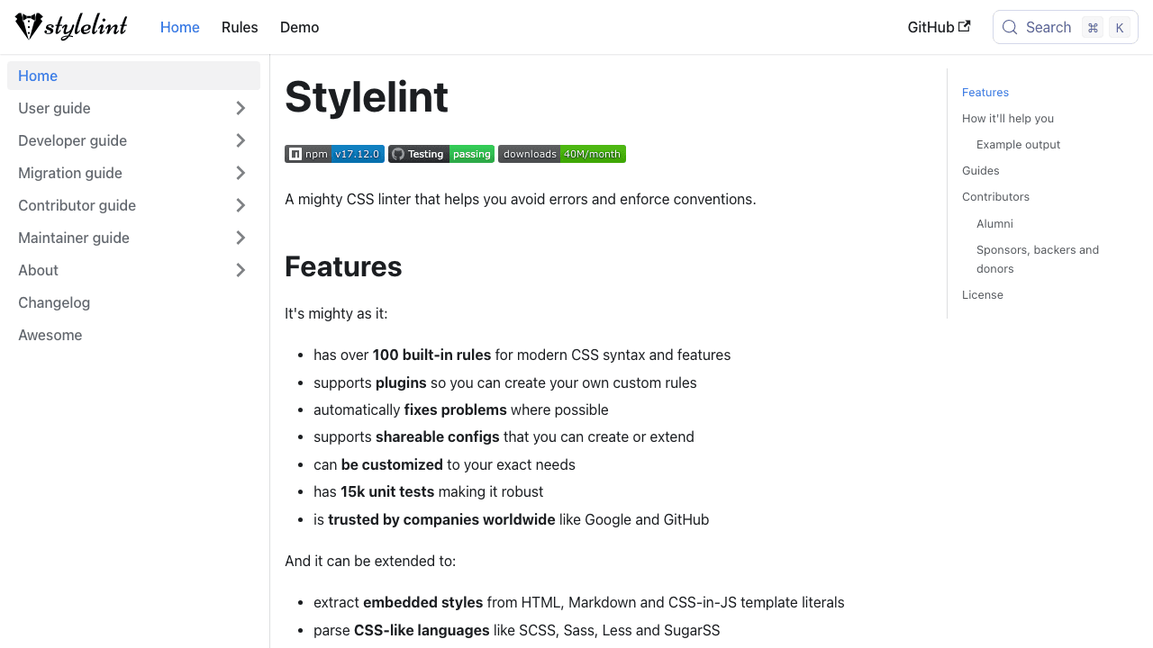 Stylelint preview