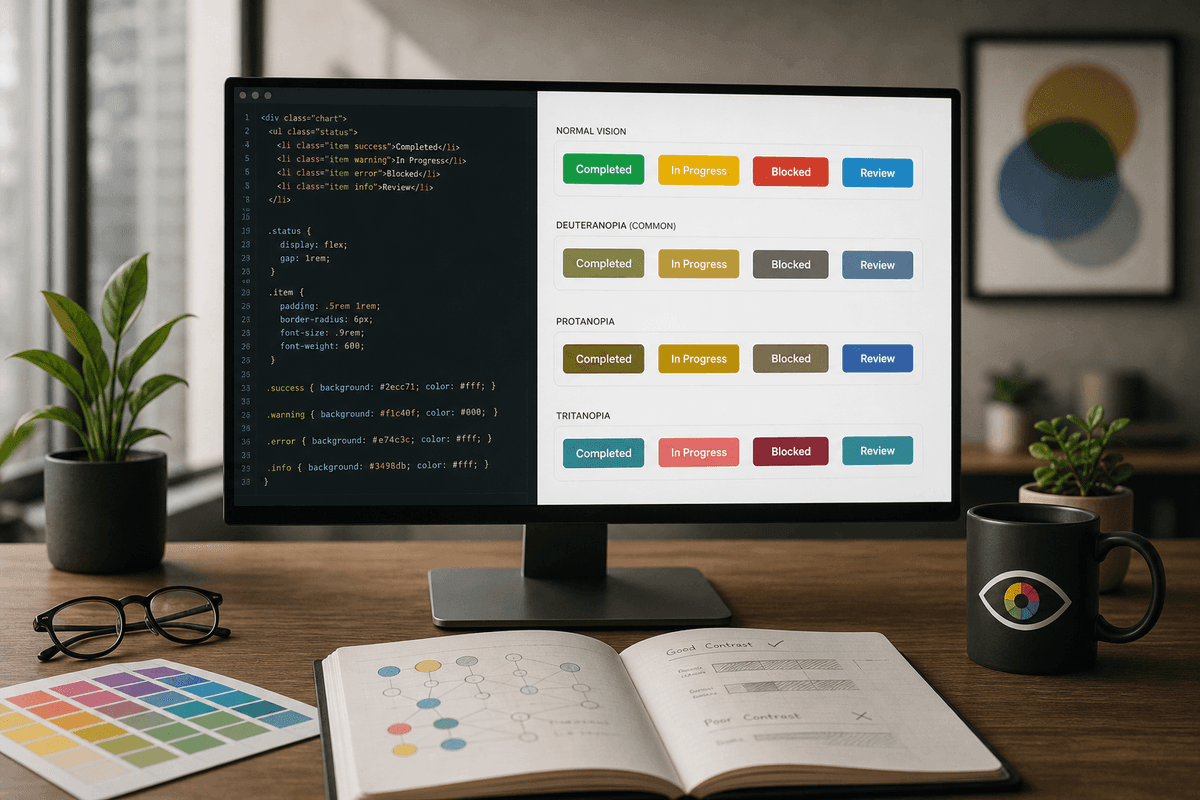 Designing for Color Blindness: A Developer's Complete Guide to Accessible Color (2026)