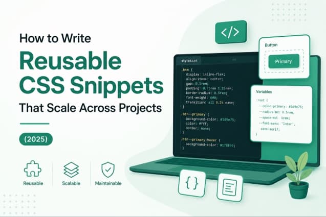 How to Write Reusable CSS Snippets That Scale Across Projects (2025)